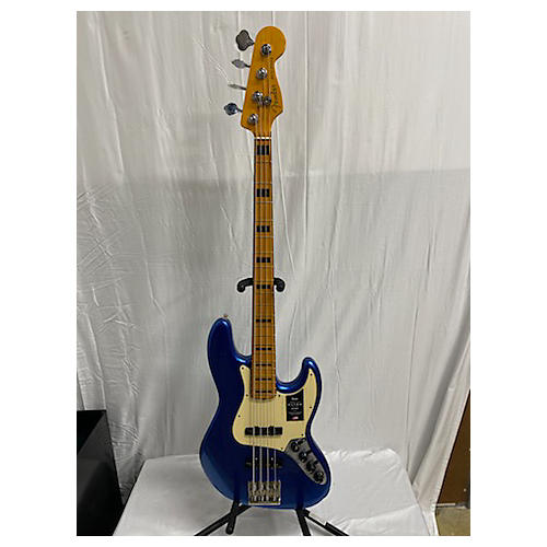 Used Fender American Ultra Jazz Bass Blue Electric Bass Guitar Blue