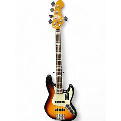 Used Fender American Ultra Jazz Bass V 2 Color Sunburst Electric Bass Guitar