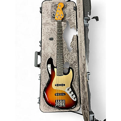 Used Fender American Ultra Jazz Bass V 3 Color Sunburst Electric Bass Guitar