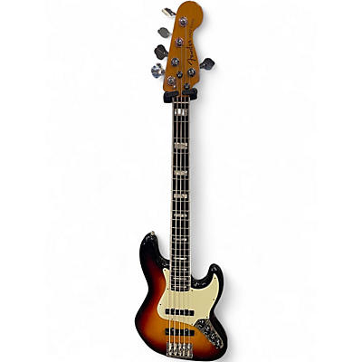 Used Fender American Ultra Jazz Bass V 3 Color Sunburst Electric Bass Guitar