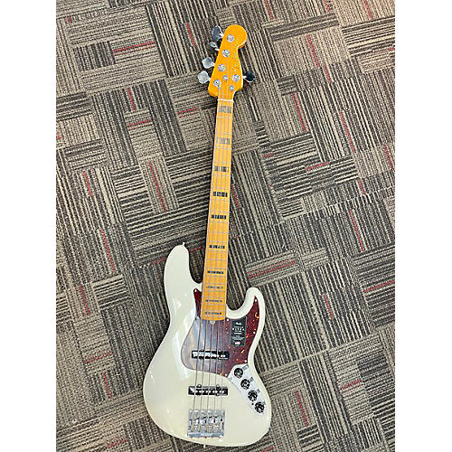 Fender Used Fender American Ultra Jazz Bass V Arctic Pearl Electric Bass Guitar Arctic Pearl