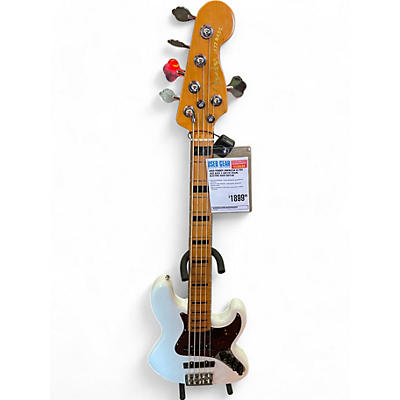 Fender Used Fender American Ultra Jazz Bass V Arctic Pearl Electric Bass Guitar