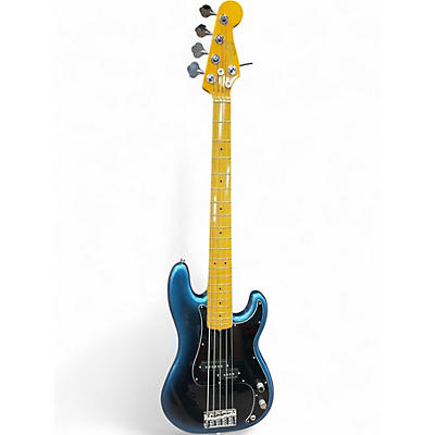 Used Fender American Ultra Jazz Bass V Metallic Aqua Marine Electric Bass Guitar