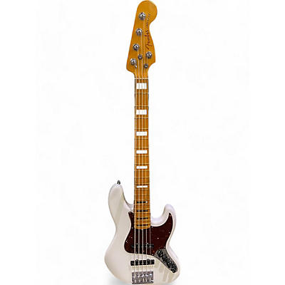 Fender Used Fender American Ultra Jazz Bass V Pearl White Electric Bass Guitar