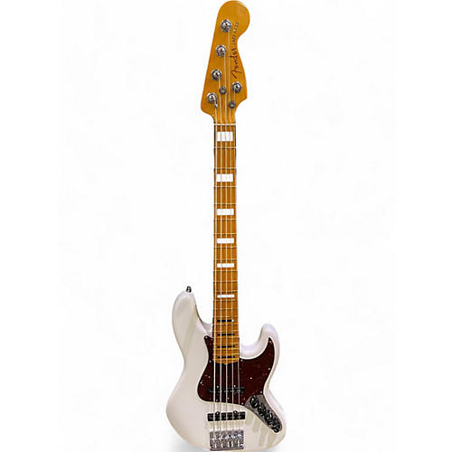 Fender Used Fender American Ultra Jazz Bass V Pearl White Electric Bass Guitar Pearl White