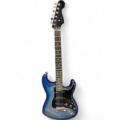 Used Fender American Ultra Luxe Stratocaster BLUE FLAME Solid Body Electric Guitar