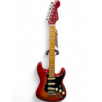 Used Fender American Ultra Luxe Stratocaster Plasma Red Burst Solid Body Electric Guitar