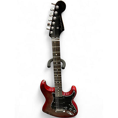 Used Fender American Ultra Luxe Stratocaster RED UMBRA BURST Solid Body Electric Guitar