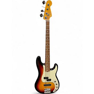Used Fender American Ultra Precision Bass 3 Color Sunburst Electric Bass Guitar