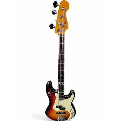 Used Fender American Ultra Precision Bass 3 Color Sunburst Electric Bass Guitar