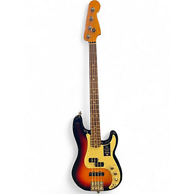 Used Fender American Ultra Precision Bass 3 Color Sunburst Electric Bass Guitar