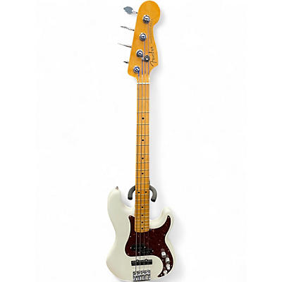 Used Fender American Ultra Precision Bass Arctic White Electric Bass Guitar
