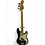 Used Fender American Ultra Precision Bass Black and White Electric Bass Guitar Black and White