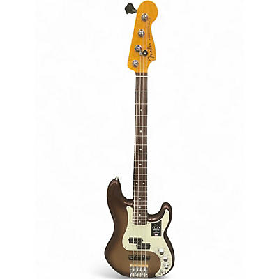 Used Fender American Ultra Precision Bass Brown Sunburst Electric Bass Guitar