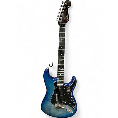 Used Fender American Ultra Stratocaster Ebony Fingerboard LTD EditioN DENIM Solid Body Electric Guitar