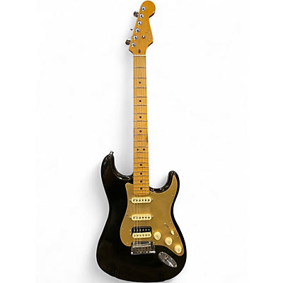 Used Fender American Ultra Stratocaster HSS Black and Gold Solid Body Electric Guitar
