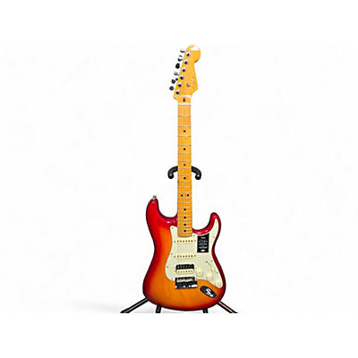 Fender Used Fender American Ultra Stratocaster HSS Cherry Sunburst Solid Body Electric Guitar