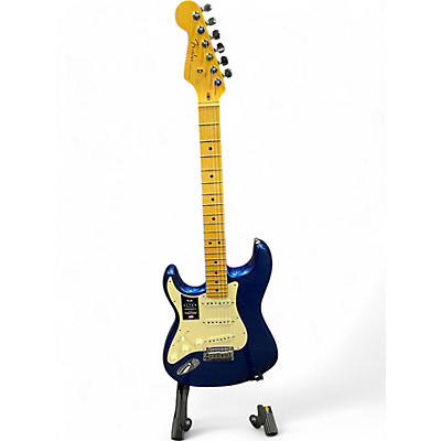 Used Fender American Ultra Stratocaster Left-Hand Cobra Blue Electric Guitar