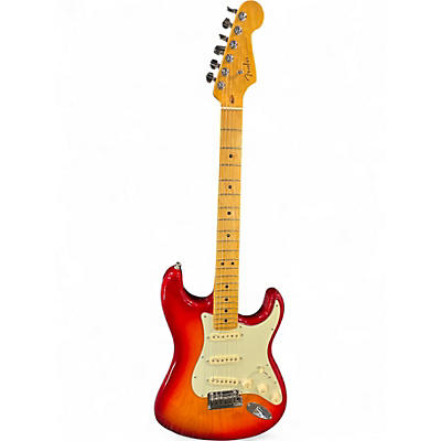 Used Fender American Ultra Stratocaster Plasma Red Burst Solid Body Electric Guitar