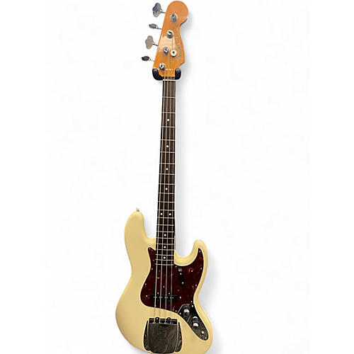 Used Fender American Vintage 1962 Jazz Bass Olympic White Electric Bass Guitar Olympic White