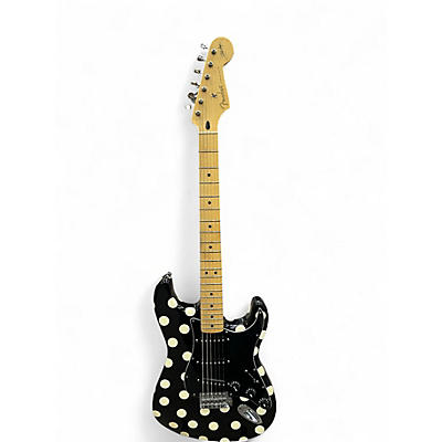 Used Fender Artist Series Buddy Guy Polka Dot Stratocaster Black With White Polka Dots Solid Body Electric Guitar