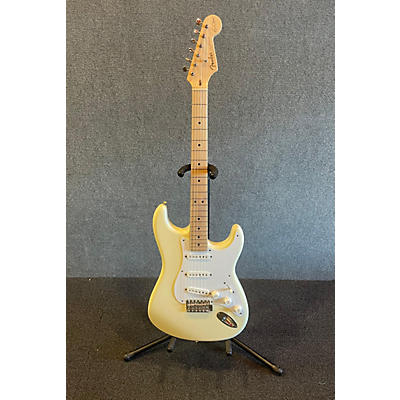 Used Fender Artist Series Eric Clapton Stratocaster Olympic White Solid Body Electric Guitar