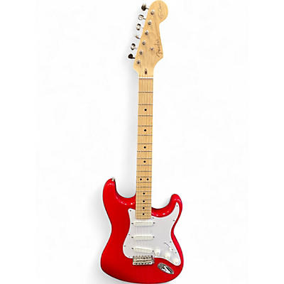 Used Fender Artist Series Eric Clapton Stratocaster Red Solid Body Electric Guitar