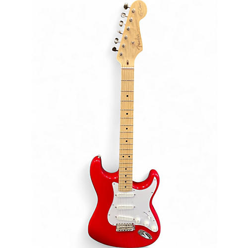 Used Fender Artist Series Eric Clapton Stratocaster Red Solid Body Electric Guitar Red