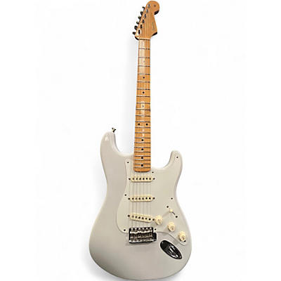 Used Fender Artist Series Eric Johnson Stratocaster Olympic White Solid Body Electric Guitar