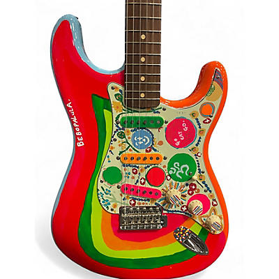 Used Fender Artist Series George Harrison Rocky Stratocaster Sonic Blue / Custom Art Solid Body Electric Guitar