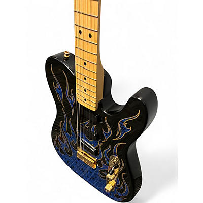 Used Fender Artist Series James Burton Telecaster Blue Flame Paisley Solid Body Electric Guitar