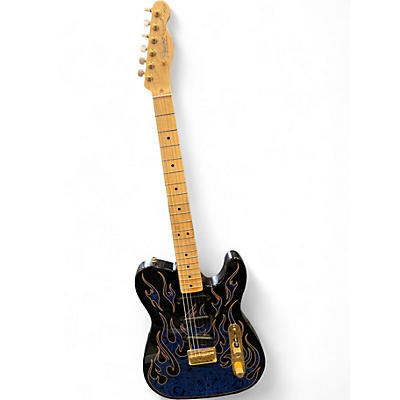 Used Fender Artist Series James Burton Telecaster Blue Ghost Flames Solid Body Electric Guitar