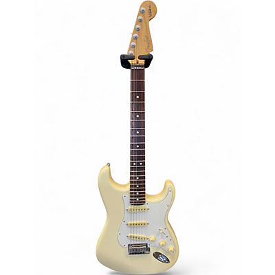 Used Fender Artist Series Jeff Beck Stratocaster Olympic White Solid Body Electric Guitar