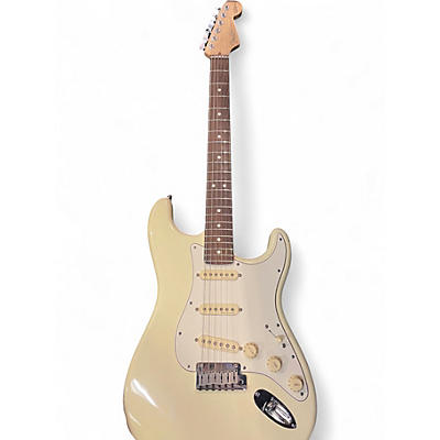 Used Fender Artist Series Jeff Beck Stratocaster Olympic White Solid Body Electric Guitar