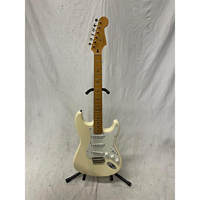 Fender Used Fender Artist Series Jimmie Vaughan Tex-Mex Stratocaster Aged White Solid Body Electric Guitar