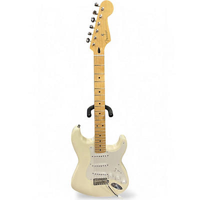 Used Fender Artist Series Jimmie Vaughan Tex-Mex Stratocaster Olympic White Solid Body Electric Guitar