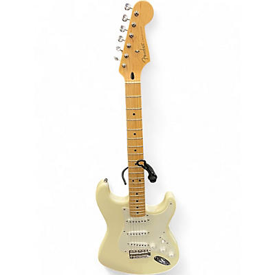 Used Fender Artist Series Jimmie Vaughan Tex-Mex Stratocaster Olympic White Solid Body Electric Guitar