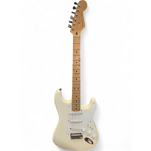 Used Fender Artist Series Jimmie Vaughan Tex-Mex Stratocaster WHITE Solid Body Electric Guitar WHITE