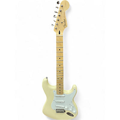 Used Fender Artist Series Jimmie Vaughan Tex-Mex Stratocaster White Solid Body Electric Guitar