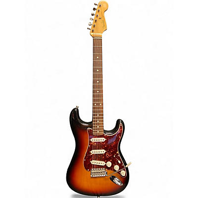 Used Fender Artist Series John Mayer Stratocaster 3 Tone Sunburst Solid Body Electric Guitar