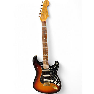 Used Fender Artist Series Stevie Ray Vaughan Stratocaster 3 Color Sunburst Solid Body Electric Guitar