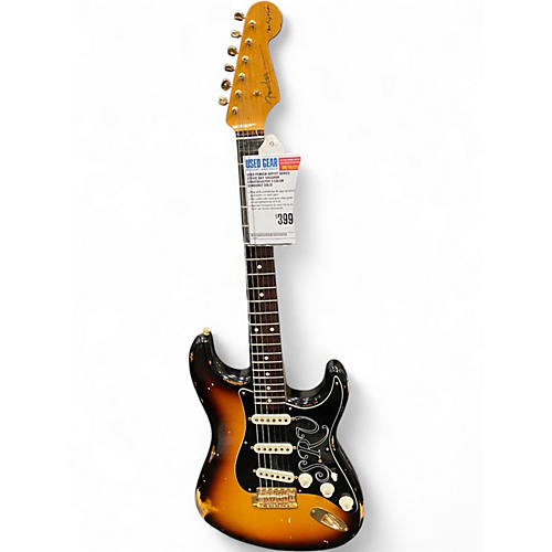 Used Fender Artist Series Stevie Ray Vaughan Stratocaster 3 Color Sunburst Solid Body Electric Guitar 3 Color Sunburst