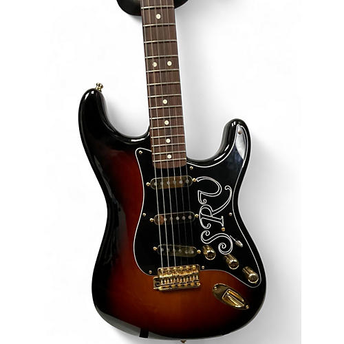 Used Fender Artist Series Stevie Ray Vaughan Stratocaster 3 Color Sunburst Solid Body Electric Guitar 3 Color Sunburst