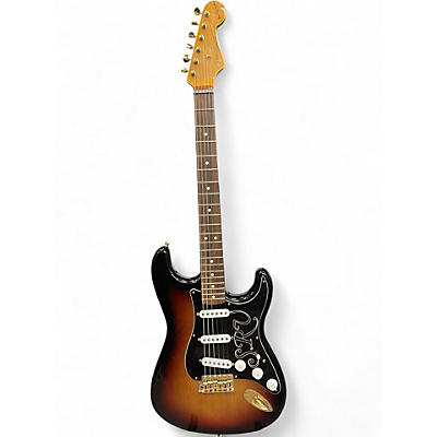 Used Fender Artist Series Stevie Ray Vaughan Stratocaster 3 Color Sunburst Solid Body Electric Guitar