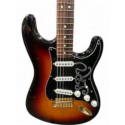 Used Fender Artist Series Stevie Ray Vaughan Stratocaster 3 Color Sunburst Solid Body Electric Guitar