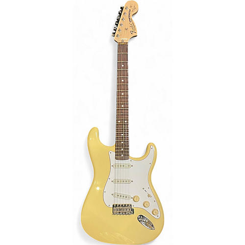 Fender Used Fender Artist Series Yngwie Malmsteen Stratocaster Vintage White Solid Body Electric Guitar Vintage White