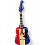 Used Fender BUCK OWENS KINGMAN Red White and Blue Acoustic Guitar Red White and Blue