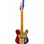 Used Fender BUCK OWENS TELECASTER RED, SILVER, AND BLUE SPARKLE Solid Body Electric Guitar RED, SILVER, AND BLUE SPARKLE