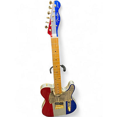 Used Fender BUCK OWENS USA Red White and Blue Solid Body Electric Guitar