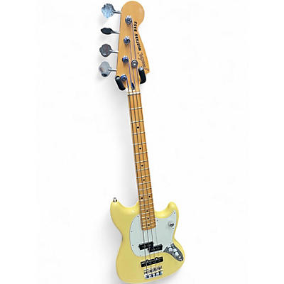 Used Fender Bass Player II Mustang Hialeah Yellow Electric Bass Guitar